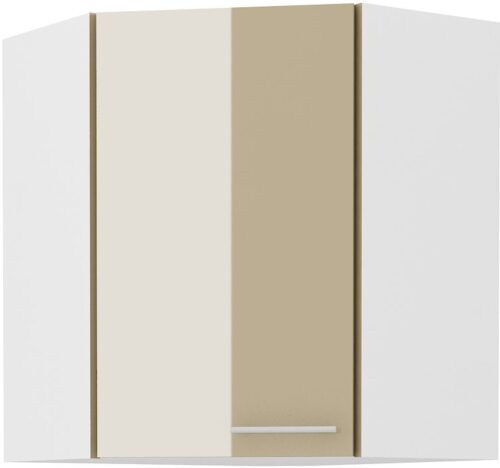 Augšējais stūra skapis 60/60 cm Lara Cappucino 60×60 GN-72 45 grādi 1F