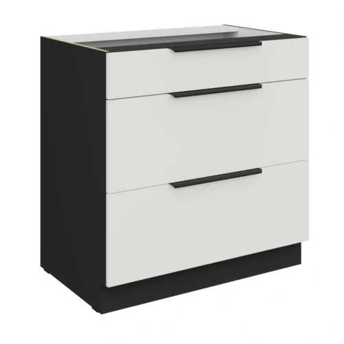 Apakšējais skapis 80 cm ar atvilktnēm Aria 80D 3S BB cokols