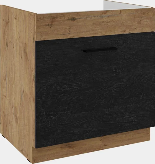 Apakšējais skapītis 80 cm izlietnes atvilktnei Vigo Dark 80 ZL 1S BB PREMIUM BOX
