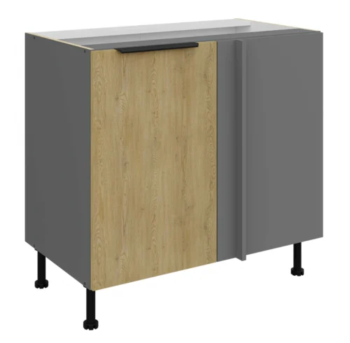 Stūra skapītis apakšā 105/60 cm Cremona antracīta krāsā 105 ND 1F BB