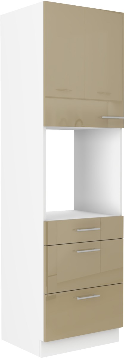 Kolonnas skapis 60 cm Lara kapučīno krāsns 60 atvilktnes DPS-210 3S 1F