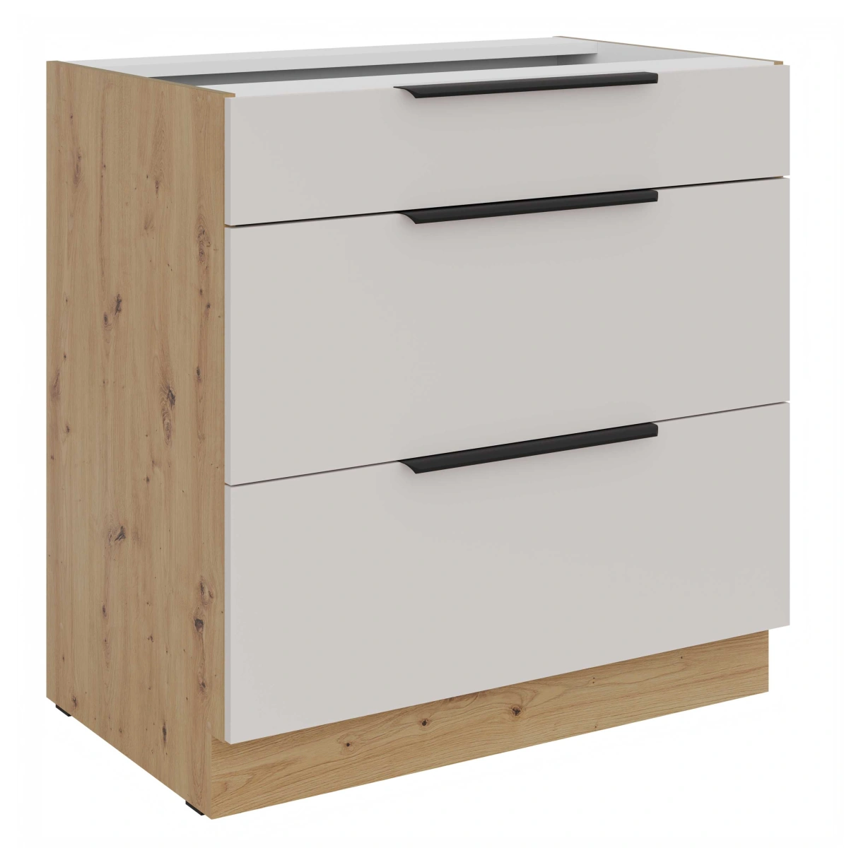 Apakšējais skapis 80 cm ar atvilktnēm Solea 80 D 3S BB