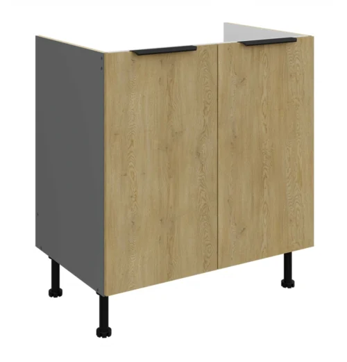 Apakšējais skapītis 80 cm Cremona antracīta krāsas izlietne 80 ZL 2F BB
