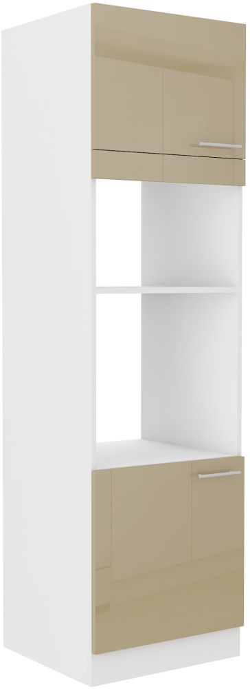 60 cm kolonnas skapis ar cepeškrāsni un mikroviļņu krāsni Lara Cappucino 60 DPM-210 2F
