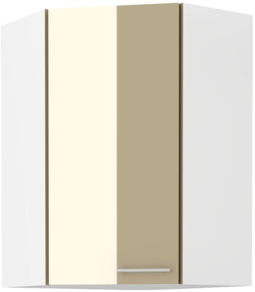 Augšējais stūra skapis 60/60 cm Lara Cappuccino 60×60 GN-90 45 grādi 1F