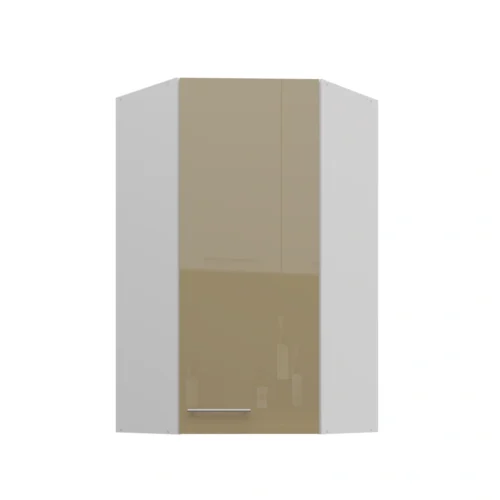 Augšējais stūra skapis 60/60 cm Lara Cappucino 60×60 GN-108 45 grādi 1F