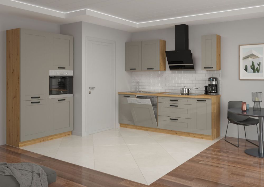 Zems dziļš sienas skapis 80 cm Luna artisan/māla pelēks 80 NAGU-36 1F — 2 attēls