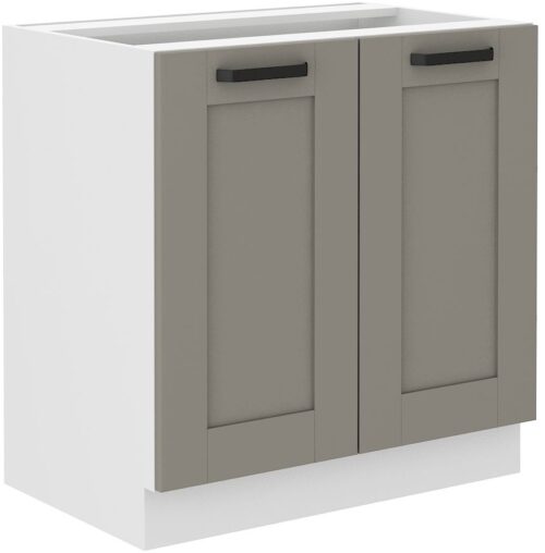 Apakšējais skapītis 80 cm Luna balts/māla pelēks 80 D 2F BB