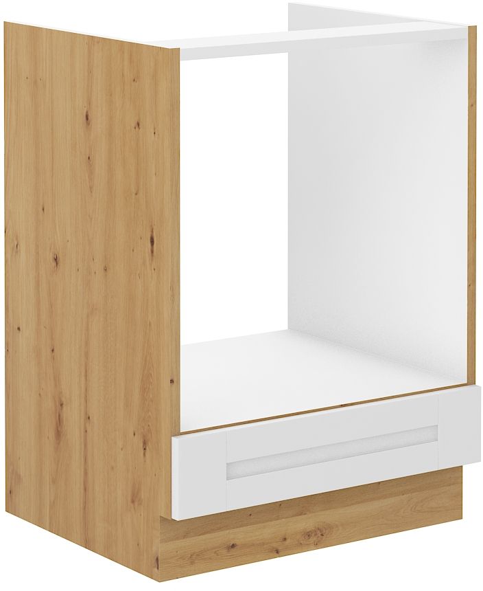Apakšējais skapītis 60 cm Luna krāsns balta/artisan 60 D gāzes plīts BB
