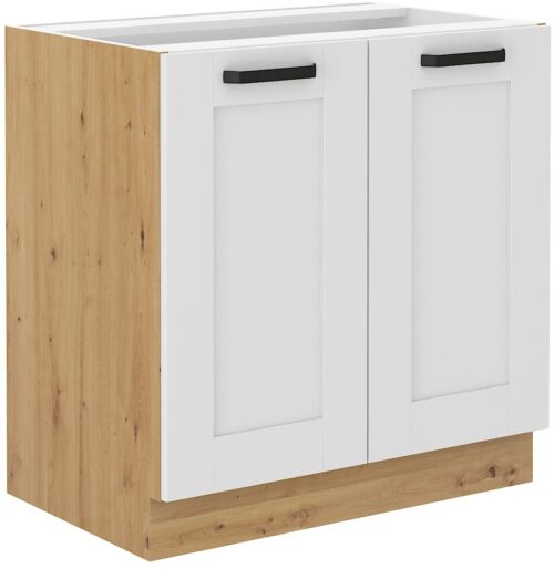 Apakšējais skapītis 80 cm Luna balts/artisan 80 D 2F BB