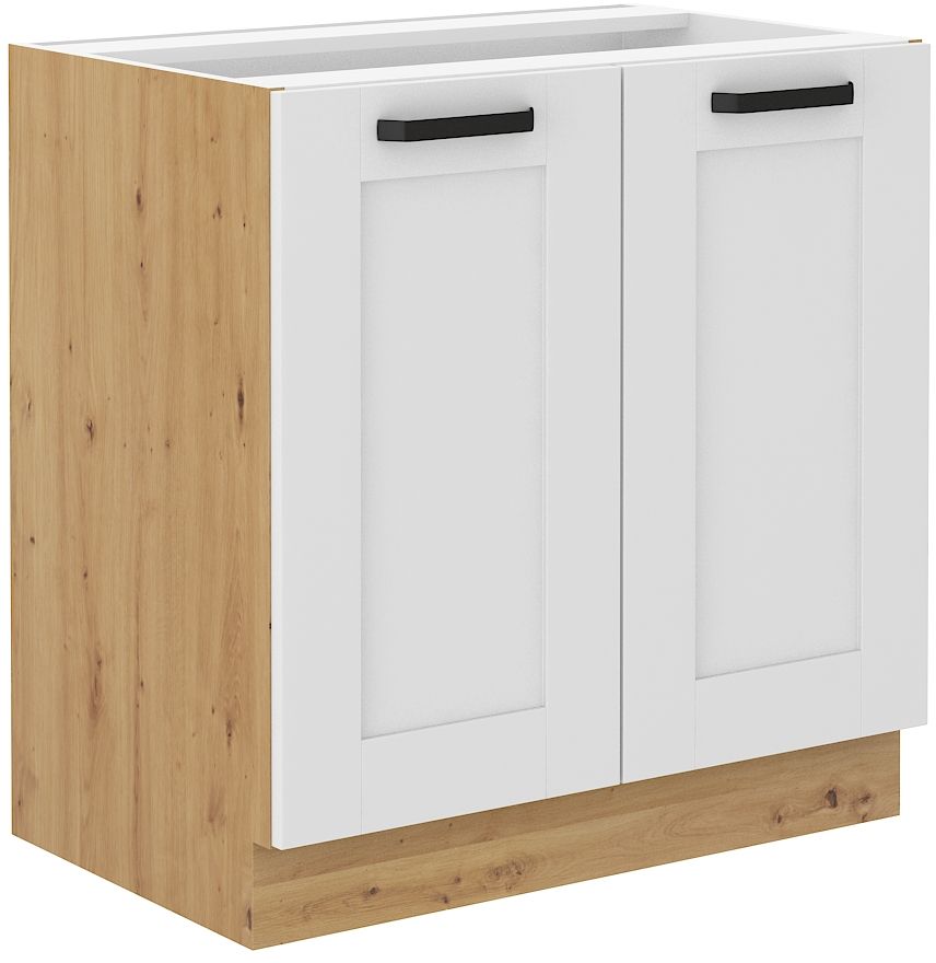 Apakšējais skapītis 80 cm Luna balts/artisan 80 D 2F BB