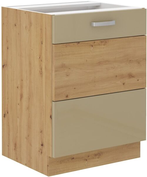 Apakšējais skapītis 60 cm Artisan kapučīno spīdīgs 60 D 1F BB