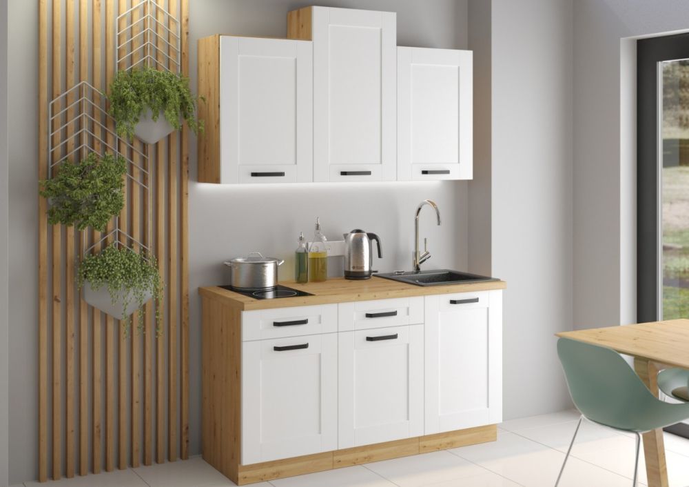 Apakšējais skapītis 80 cm Luna izlietne balta/artisan 80 ZL 2F BB — 3 attēls