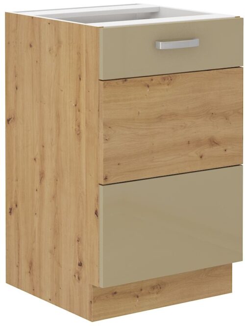 Apakšējais skapītis 50 cm Artisan izlietne kapučīno spīdīgā krāsā 50 ZL 1F BB