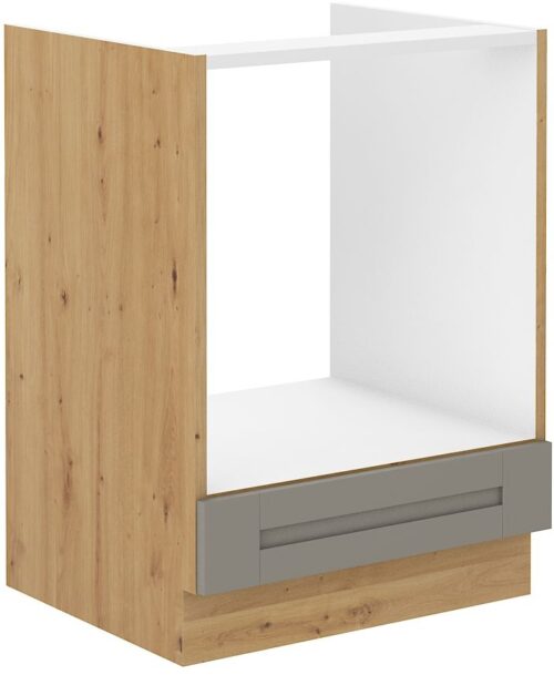 Apakšējais skapītis 60 cm Luna artisan/māla pelēka krāsns 60 D gāzes BB