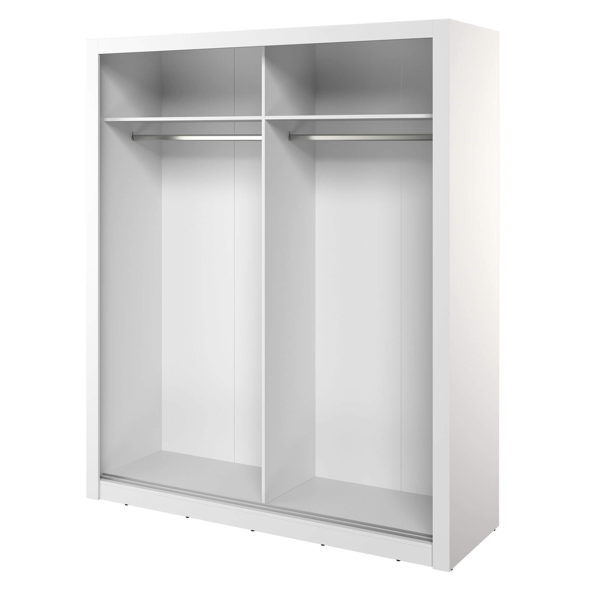 ARTI AR-28 2D bīdāmais skapis | 180 cm | Spogulis, LED apgaismojums | Balts — 3 attēls