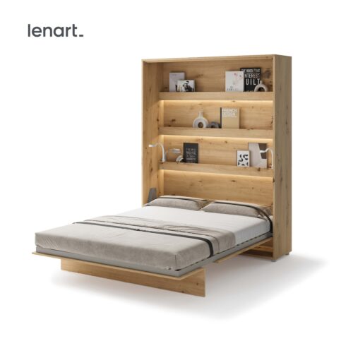 Lenart BED CONCEPT BC-12 vertikāla sienas gulta 160 cm, ozola imitācija