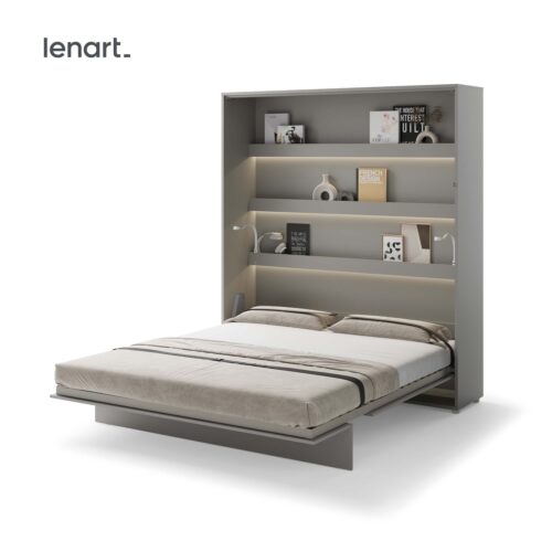 Lenart BED CONCEPT BC-13 vertikāla sienas gulta 180 cm pelēka