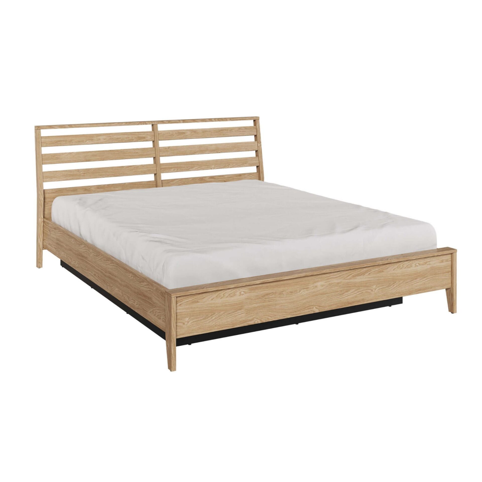 Koka gulta ar uzglabāšanas kasti COZY CZ-02 | 160x200 | Eļļots ozols