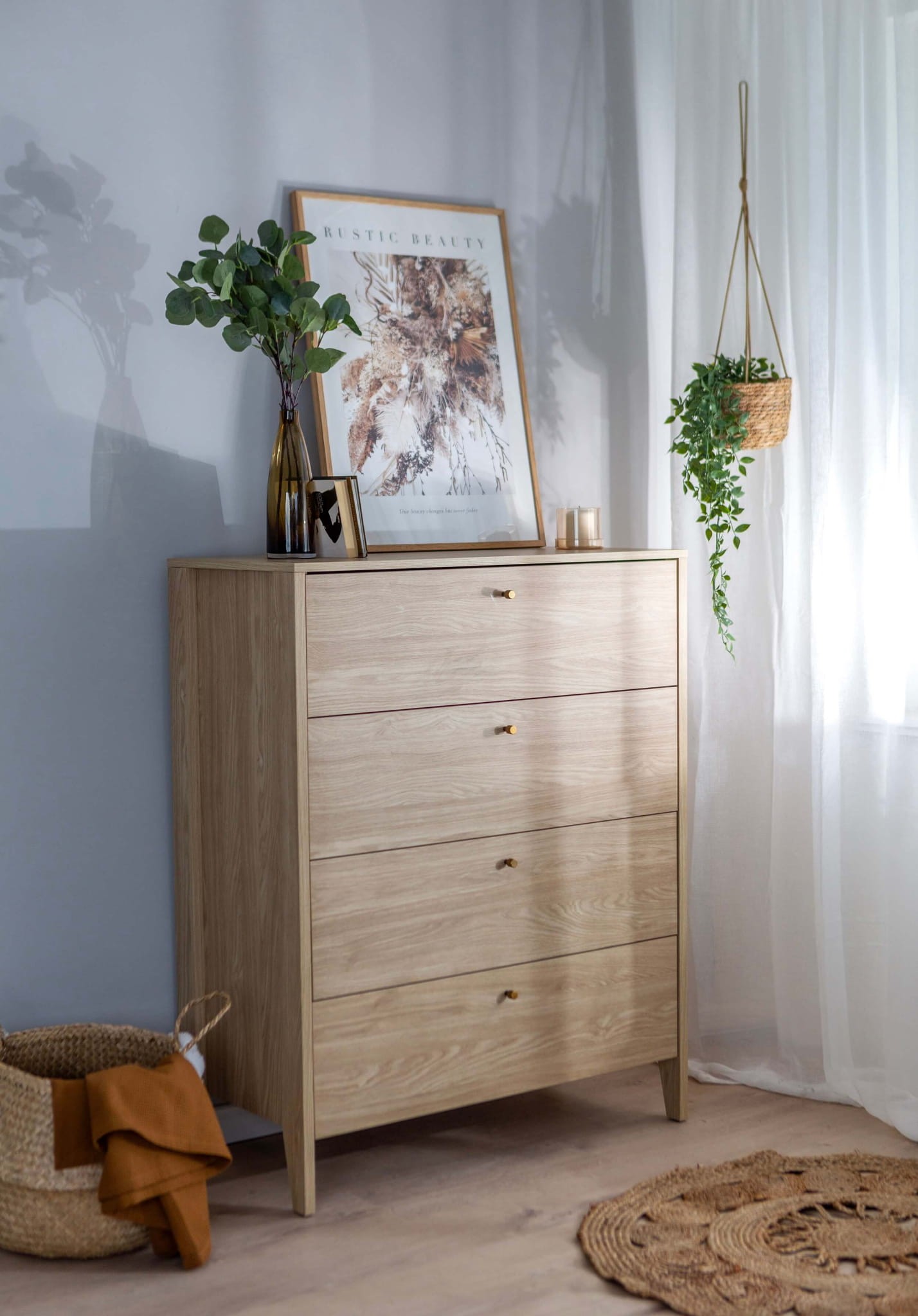 COZY CZ-03 kumode | 92 cm | Eļļots ozols — 7 attēls