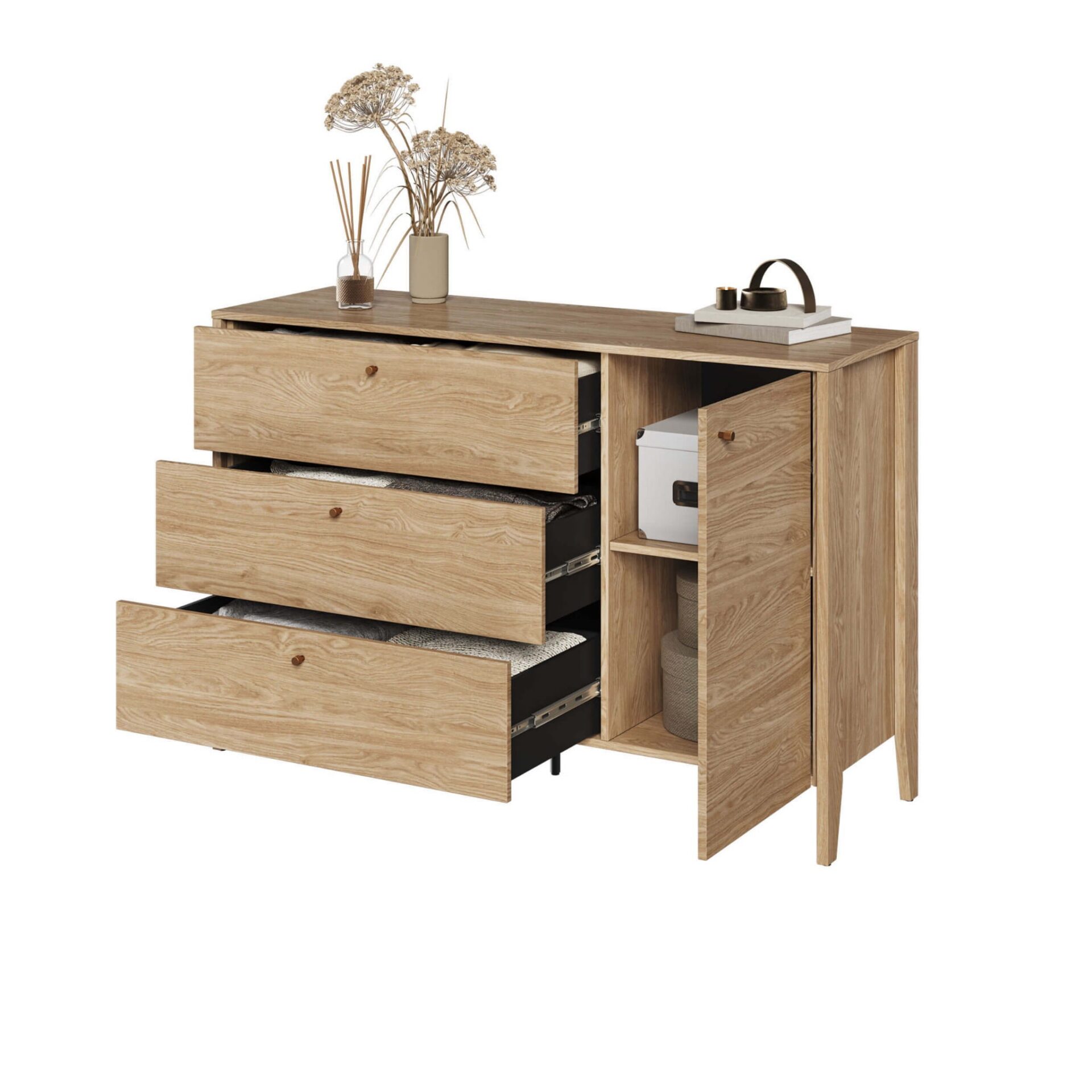 COZY kumode CZ-04 | 136 cm | Eļļots ozols — изображение 4