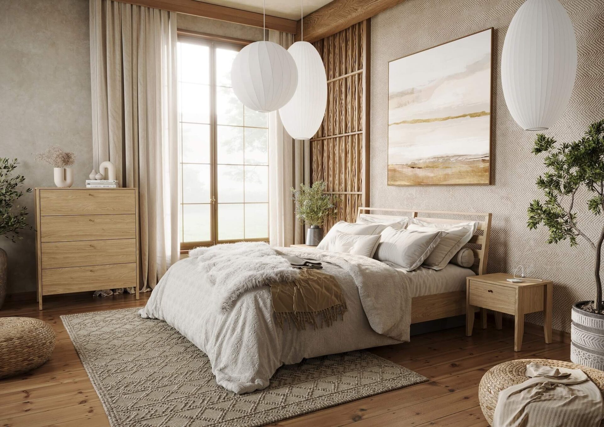 COZY CZ-05 naktsskapītis | Eļļots ozols — 2 attēls