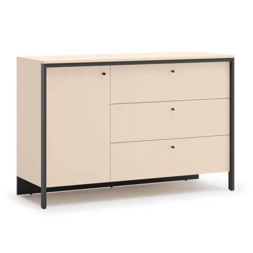 ENNA EN-04 1D3S Kumode | LED apgaismojums | Smilšu krāsa, Melna