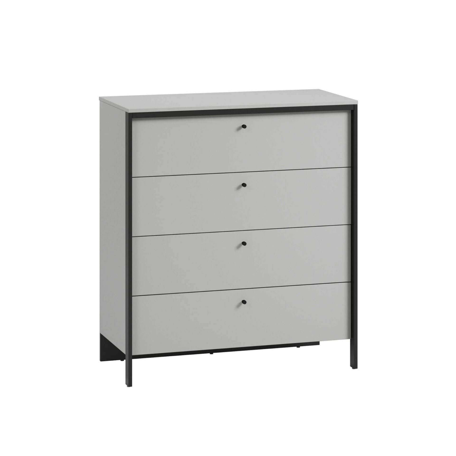 GRIS GS-03 kumode | LED apgaismojums | Pelēka + melna