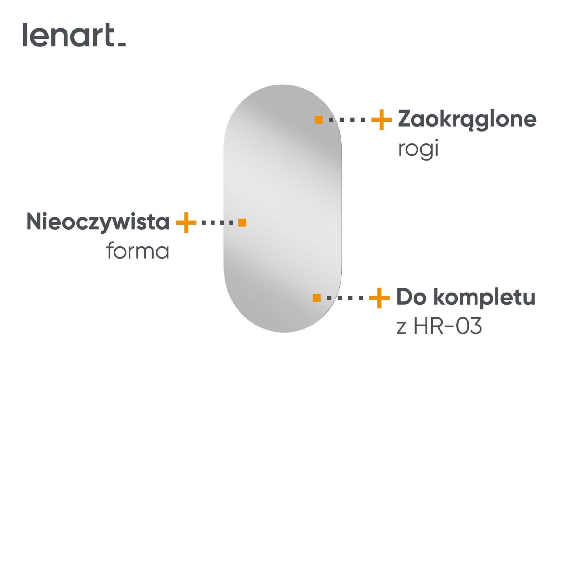 HARMONY HR-04 ovāls spogulis — 3 attēls
