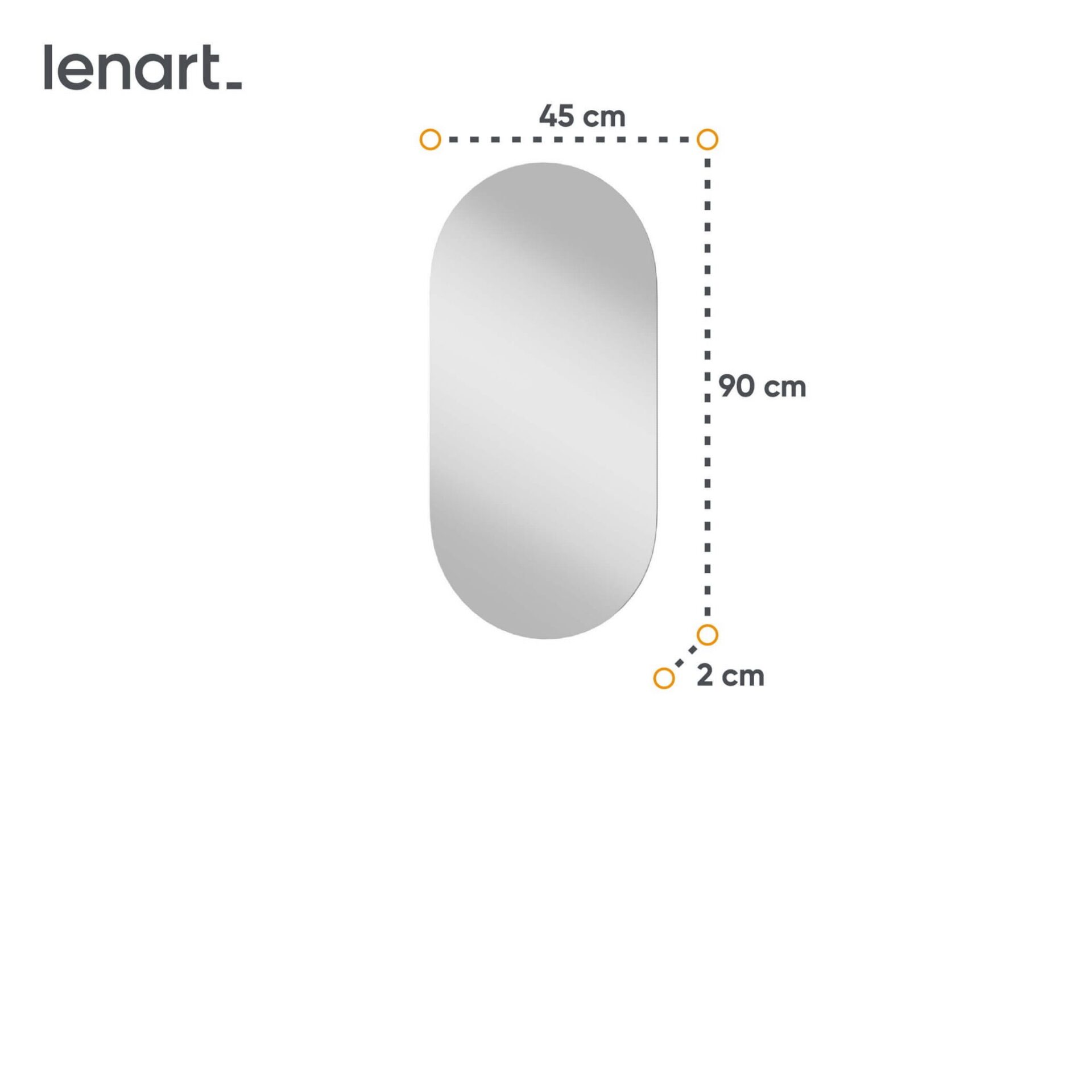 HARMONY HR-04 ovāls spogulis — 4 attēls