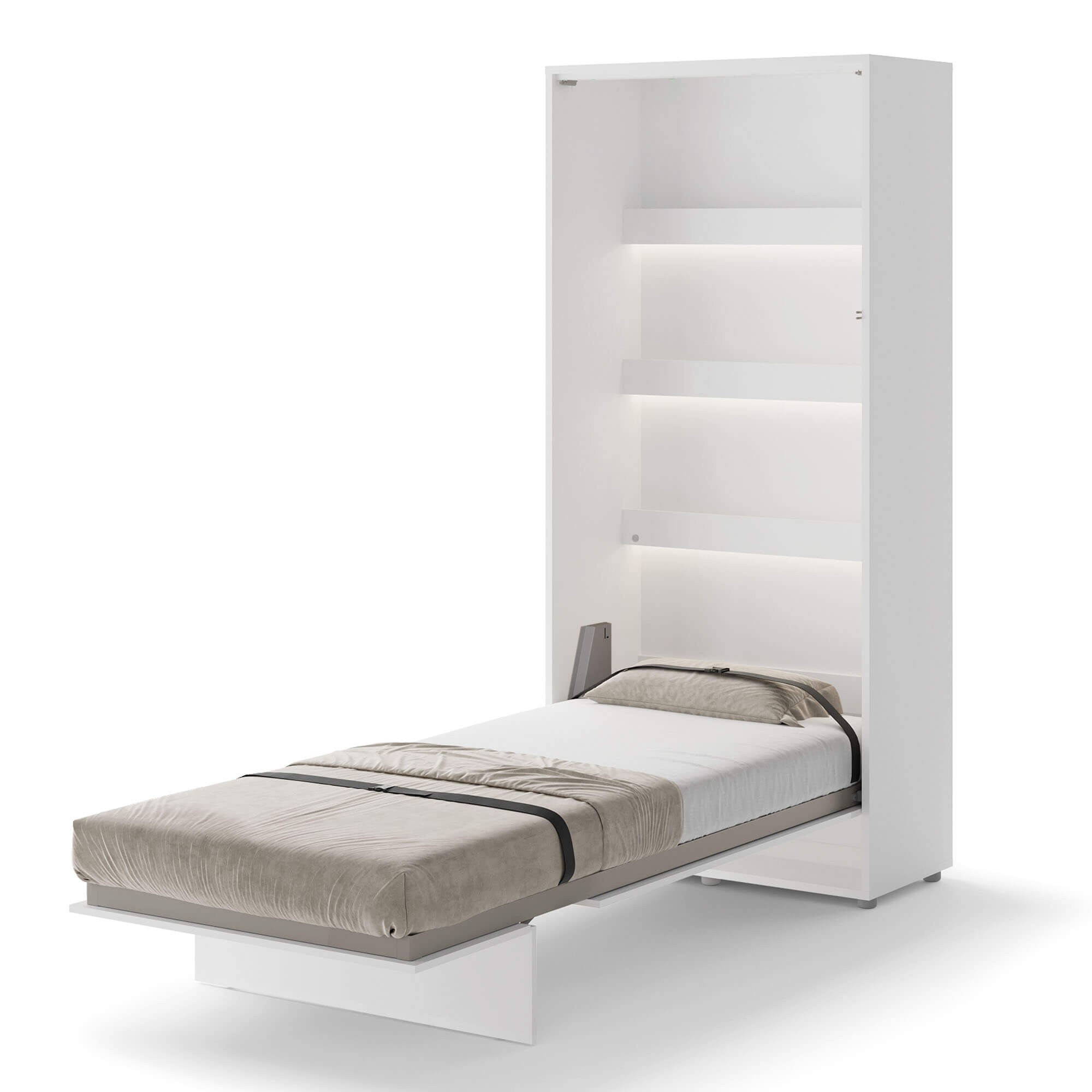 Bed Concept BC-03 - Vertikāla pie sienas stiprināma gulta 90 - Balta — 3 attēls
