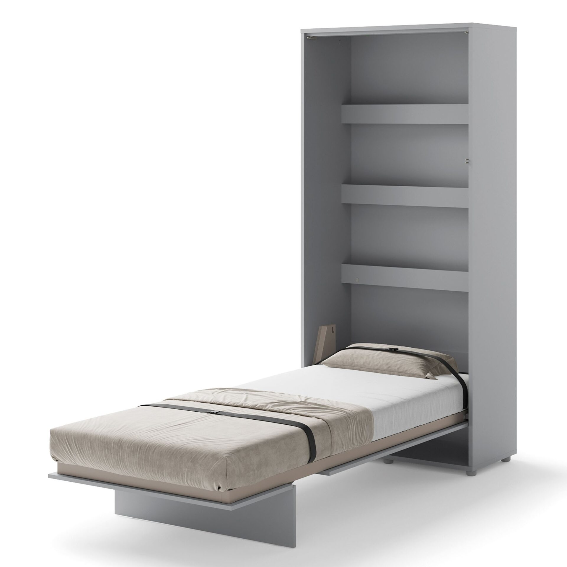 Bed Concept BC-03 - vertikāla pie sienas stiprināma gulta 90 - pelēka — 3 attēls