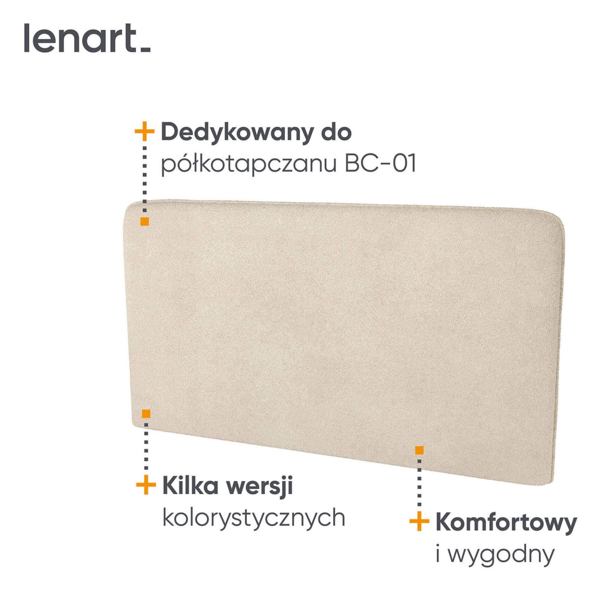 Lenart BED CONCEPT BC-16 - mīksts galvas balsts 140, BC-01 modelim - bēša PIU 03 — изображение 2