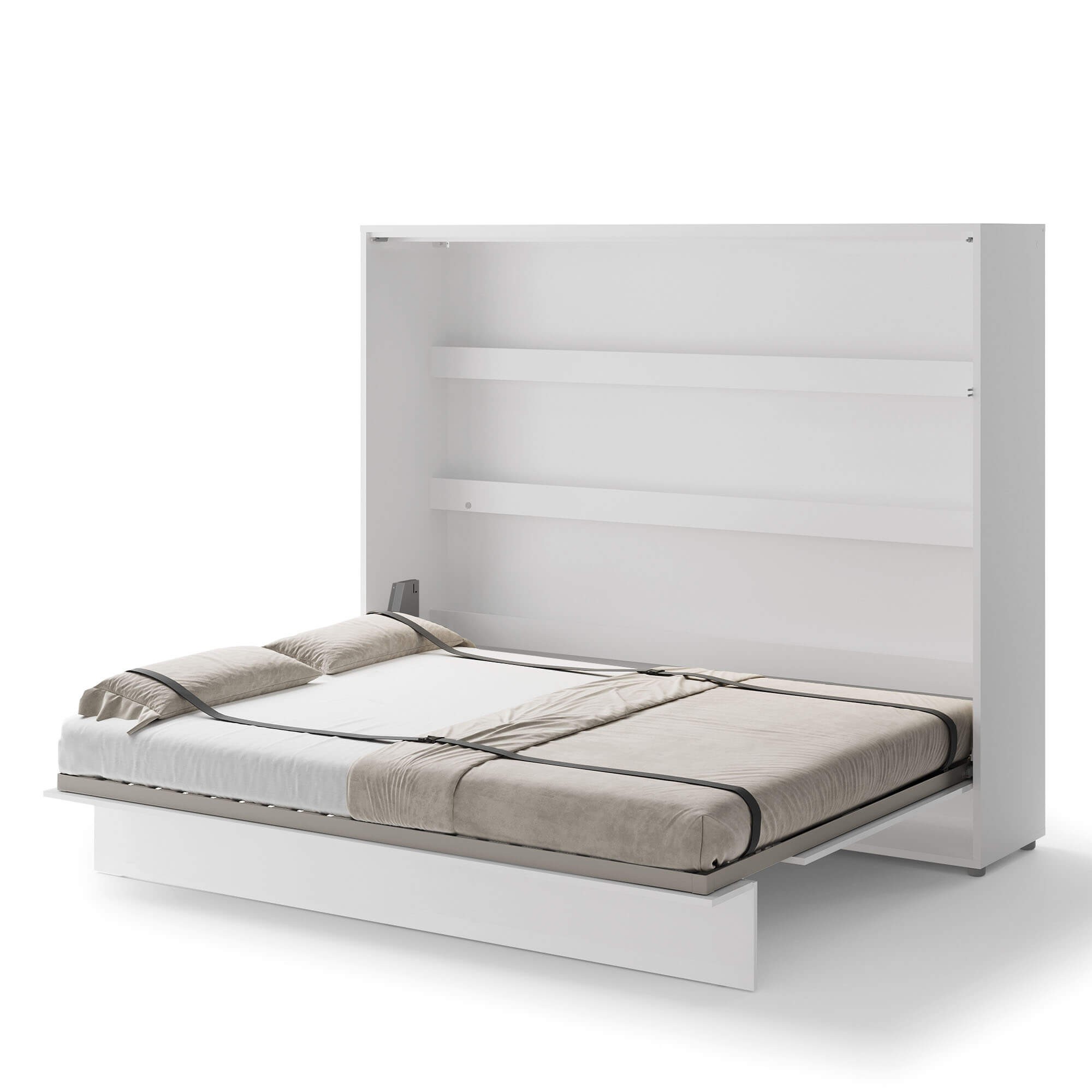 Bed Concept BC-14 - Horizontāla pie sienas stiprināma gulta 160 - Balta — 3 attēls