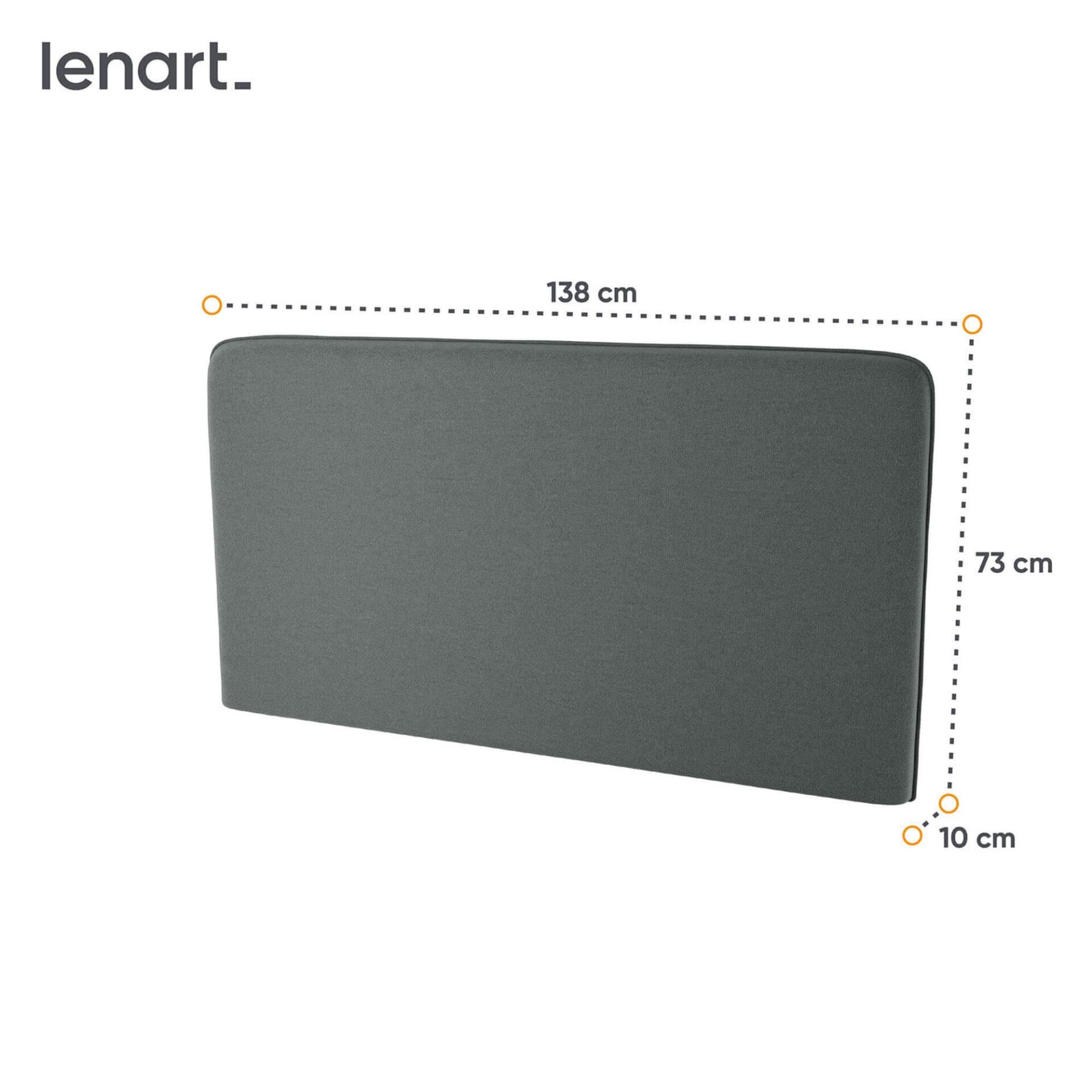 Lenart BED CONCEPT BC-16 - mīksts galvas balsts 140 BC-01 - grafīts ART 82630 — изображение 3