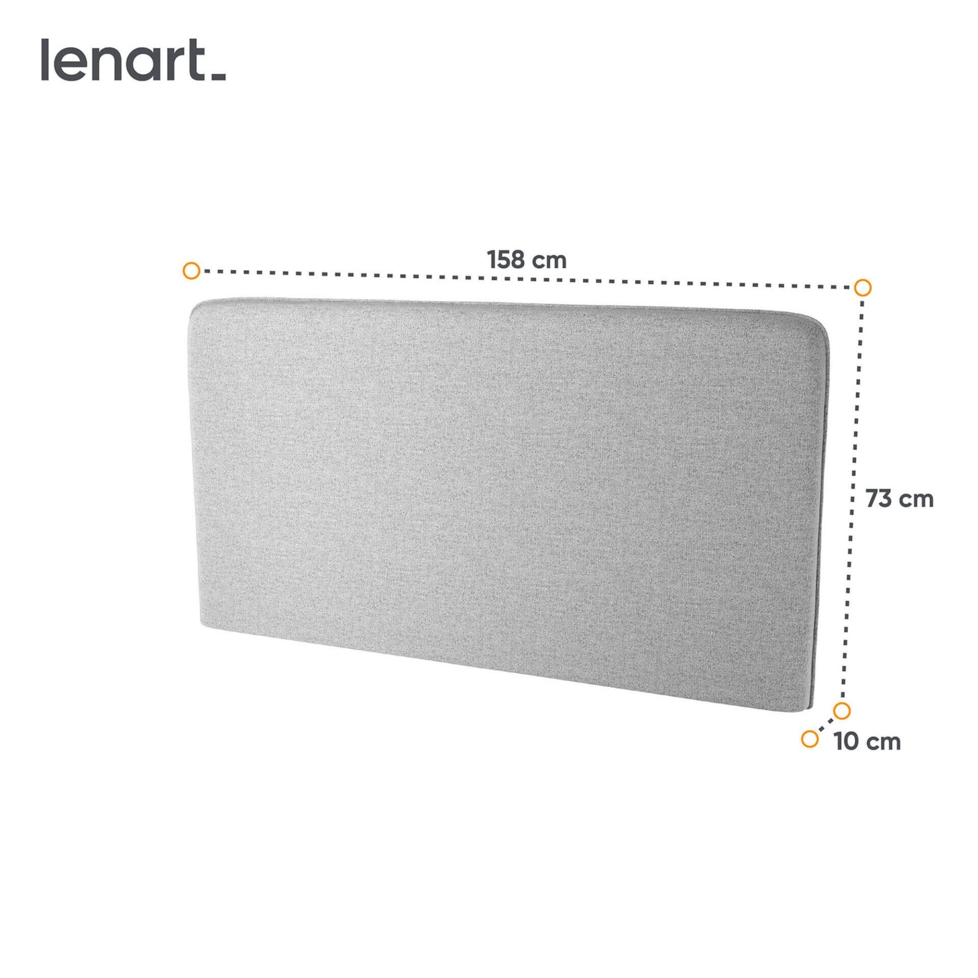 Lenart BED CONCEPT BC-17 - mīksts galvas balsts 160 BC-12 - pelēka ART 82626 — изображение 3