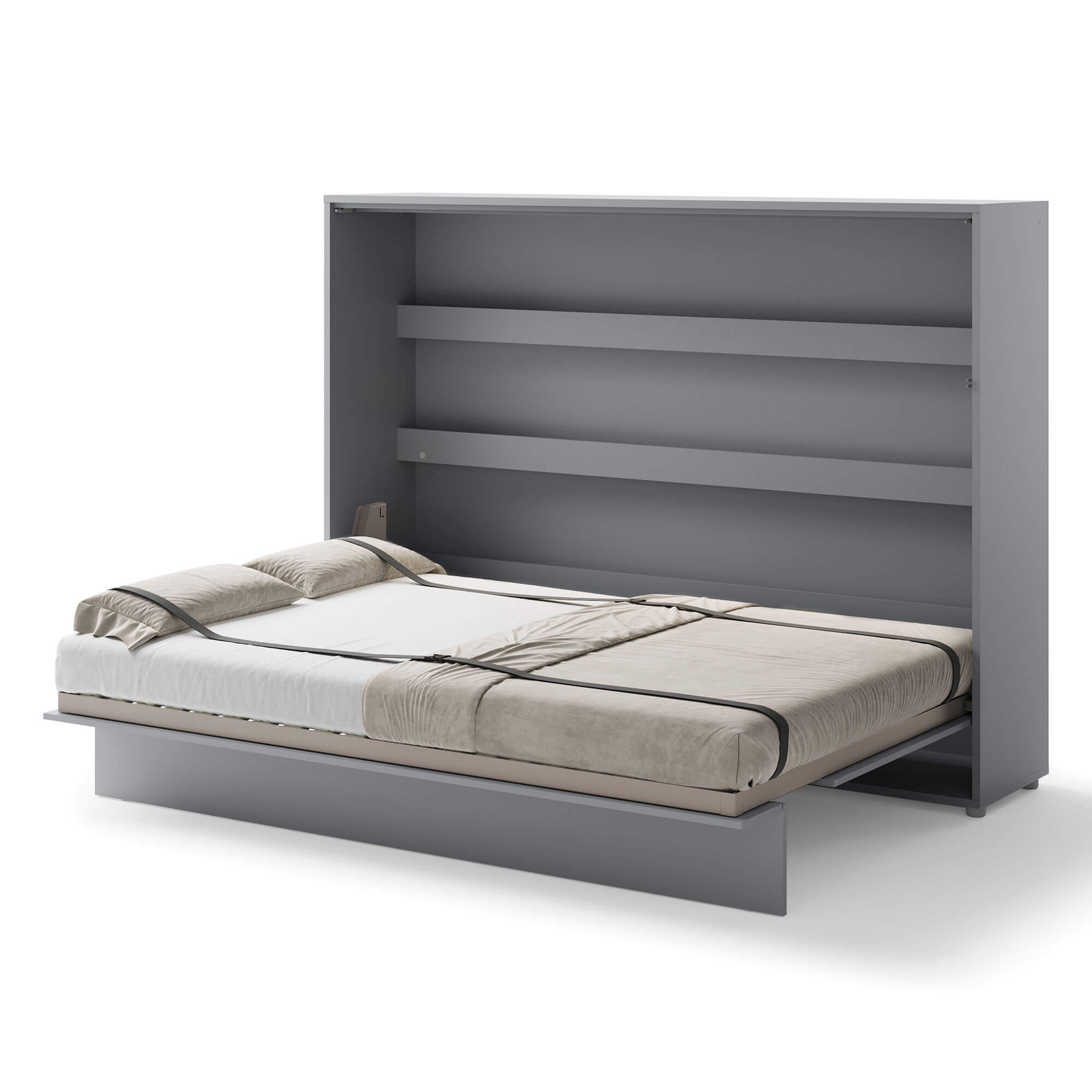 Bed Concept BC-04 - Horizontāla pie sienas stiprināma gulta 140 - Pelēka — 3 attēls