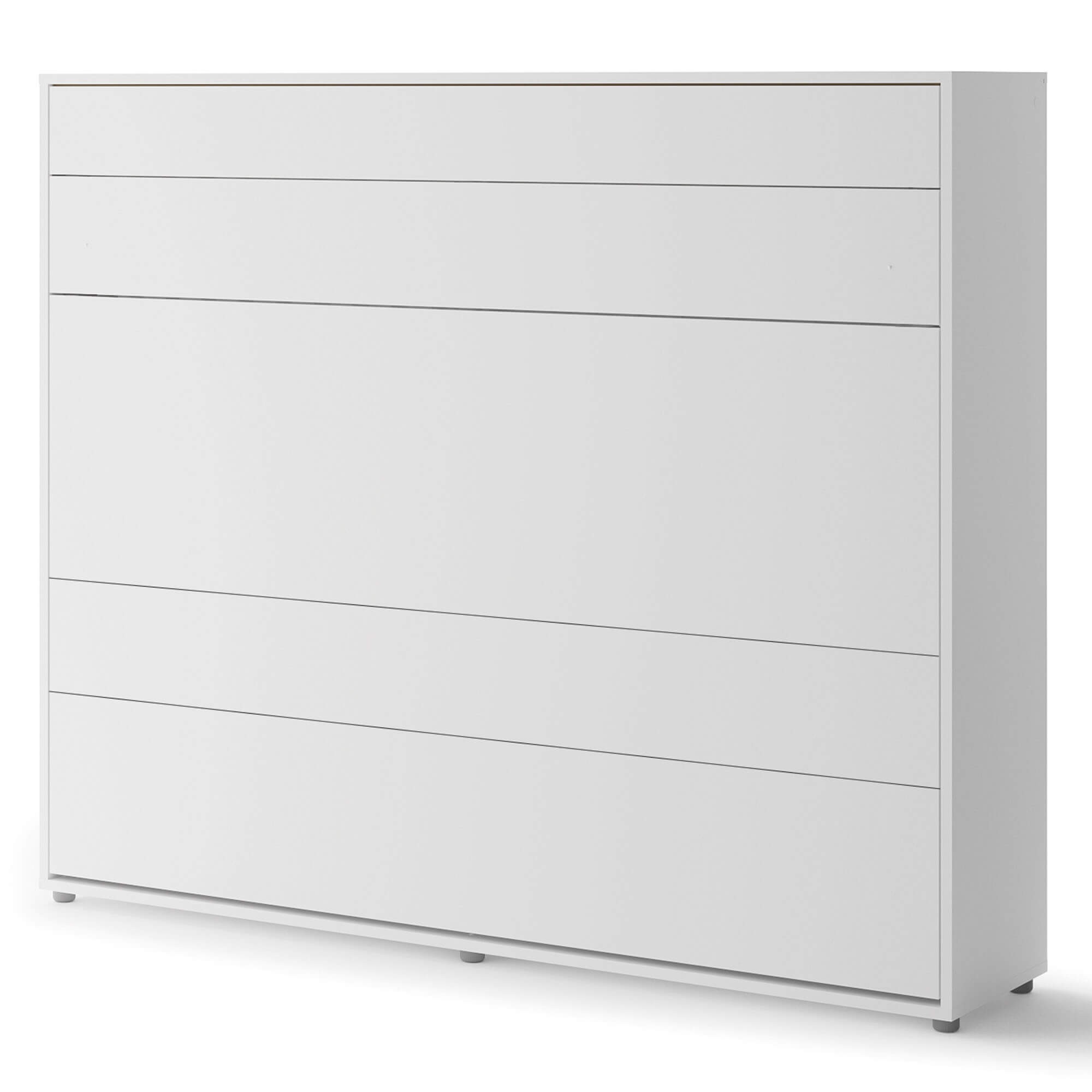 Bed Concept BC-14 - Horizontāla pie sienas stiprināma gulta 160 - Balta — 4 attēls