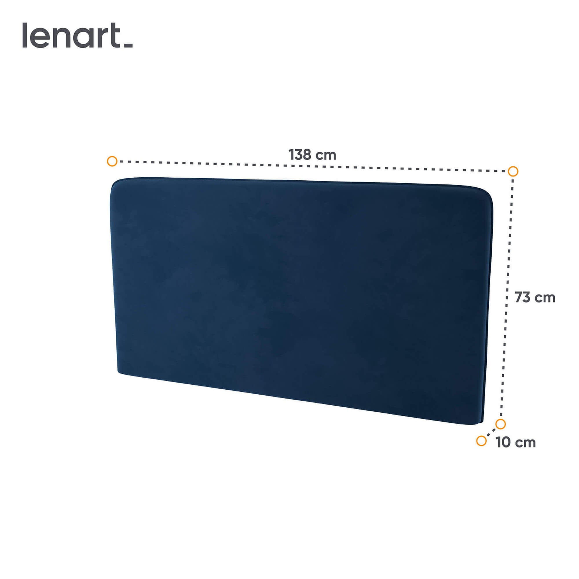 Lenart BED CONCEPT BC-16 - mīksts galvas balsts 140 BC-01 - tumši zila SOLO 263 — изображение 4