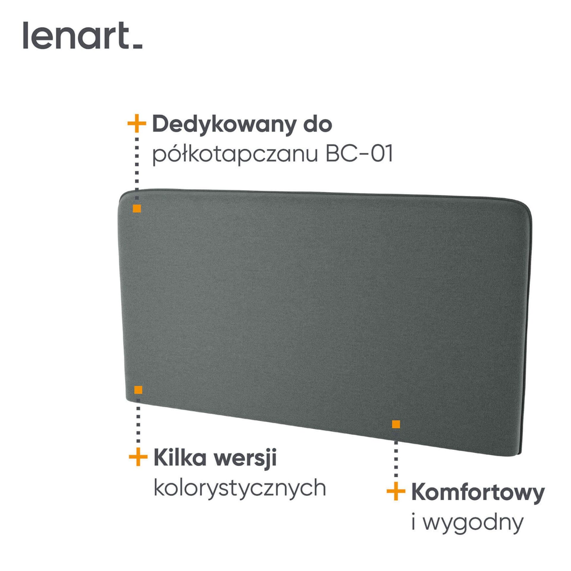 Lenart BED CONCEPT BC-16 - mīksts galvas balsts 140 BC-01 - grafīts ART 82630 — изображение 4