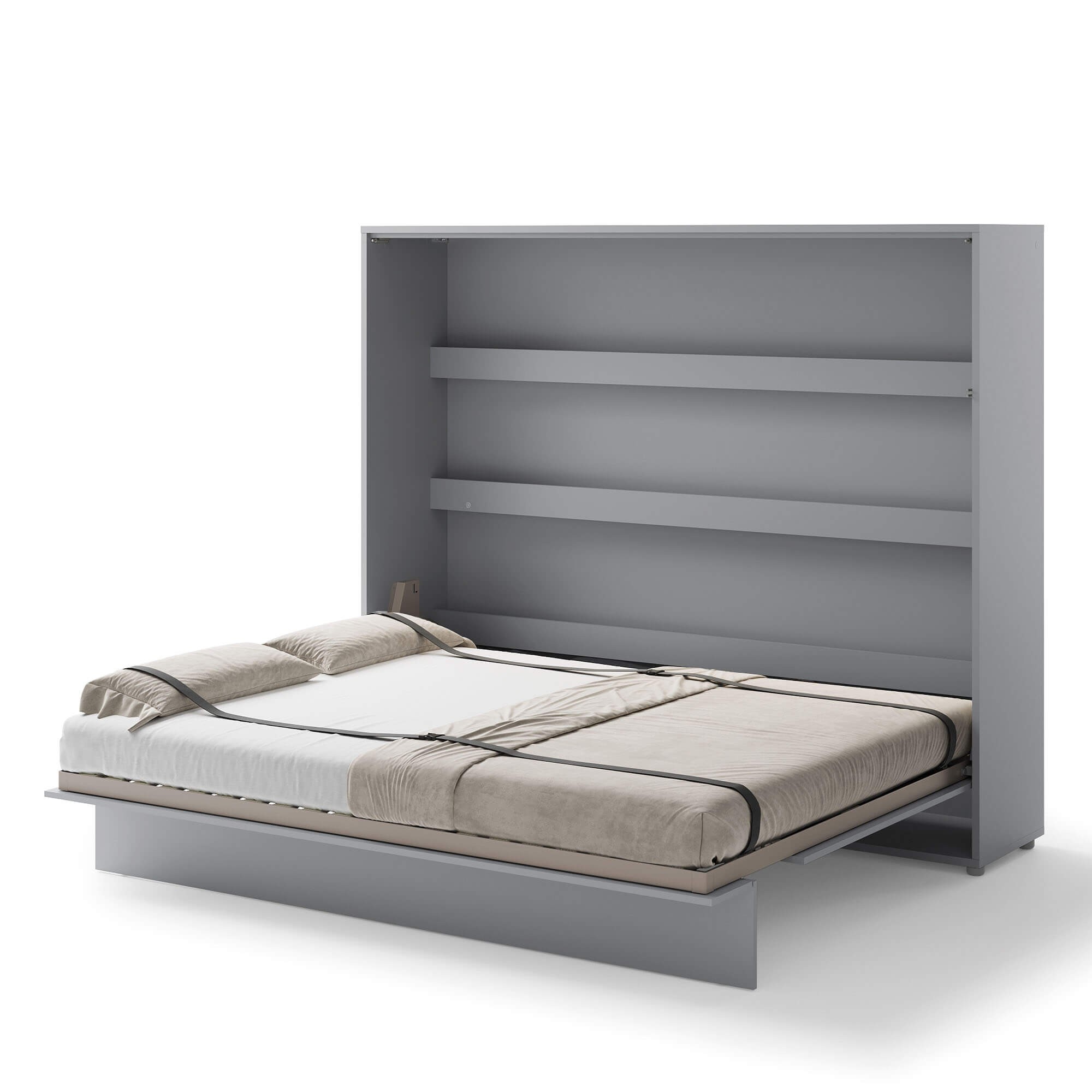 Bed Concept BC-14 - Horizontāla pie sienas stiprināma gulta 160 - Pelēka — 5 attēls