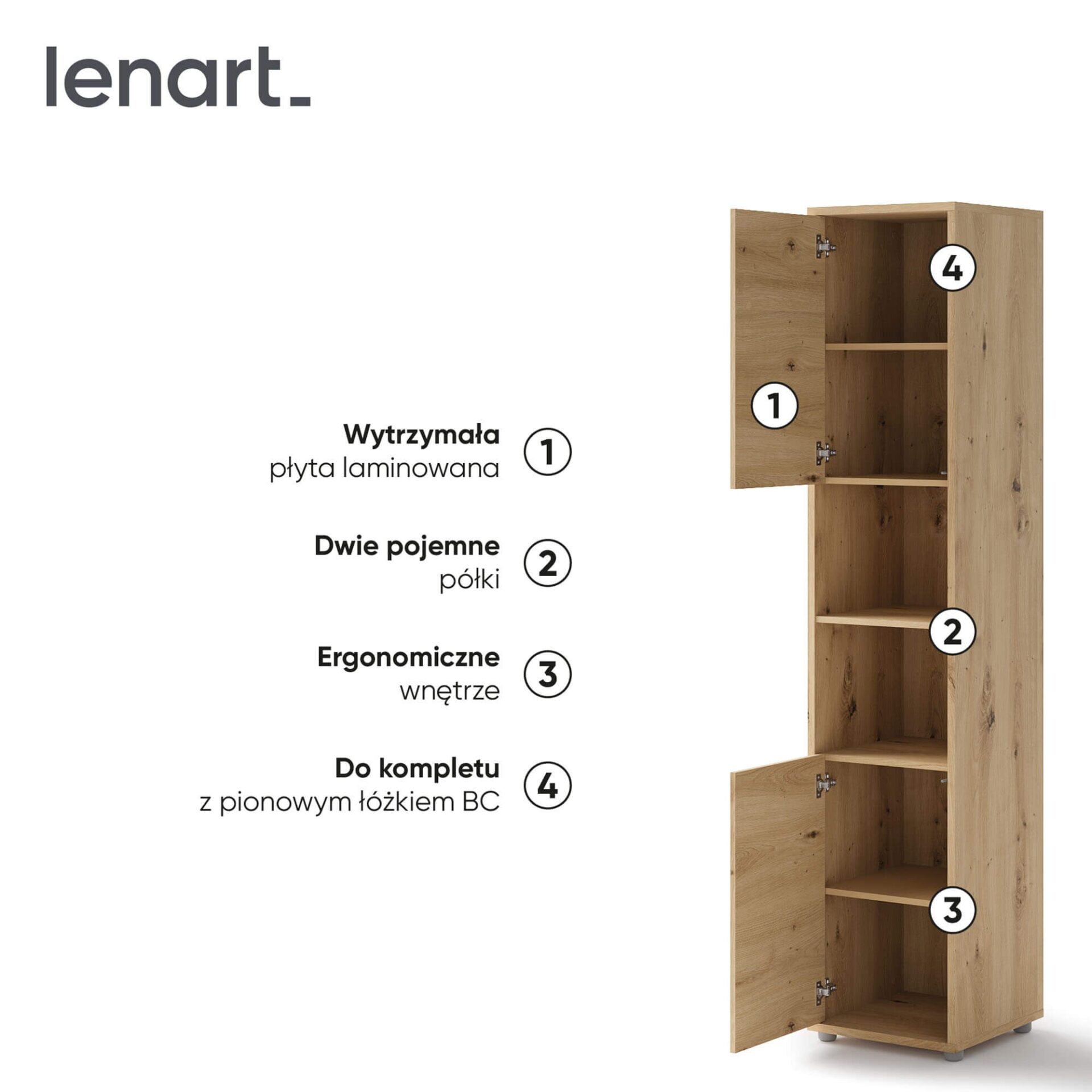 GULTAS KONCEPTS BC-08 - 2D skapis - ozols — 6 attēls
