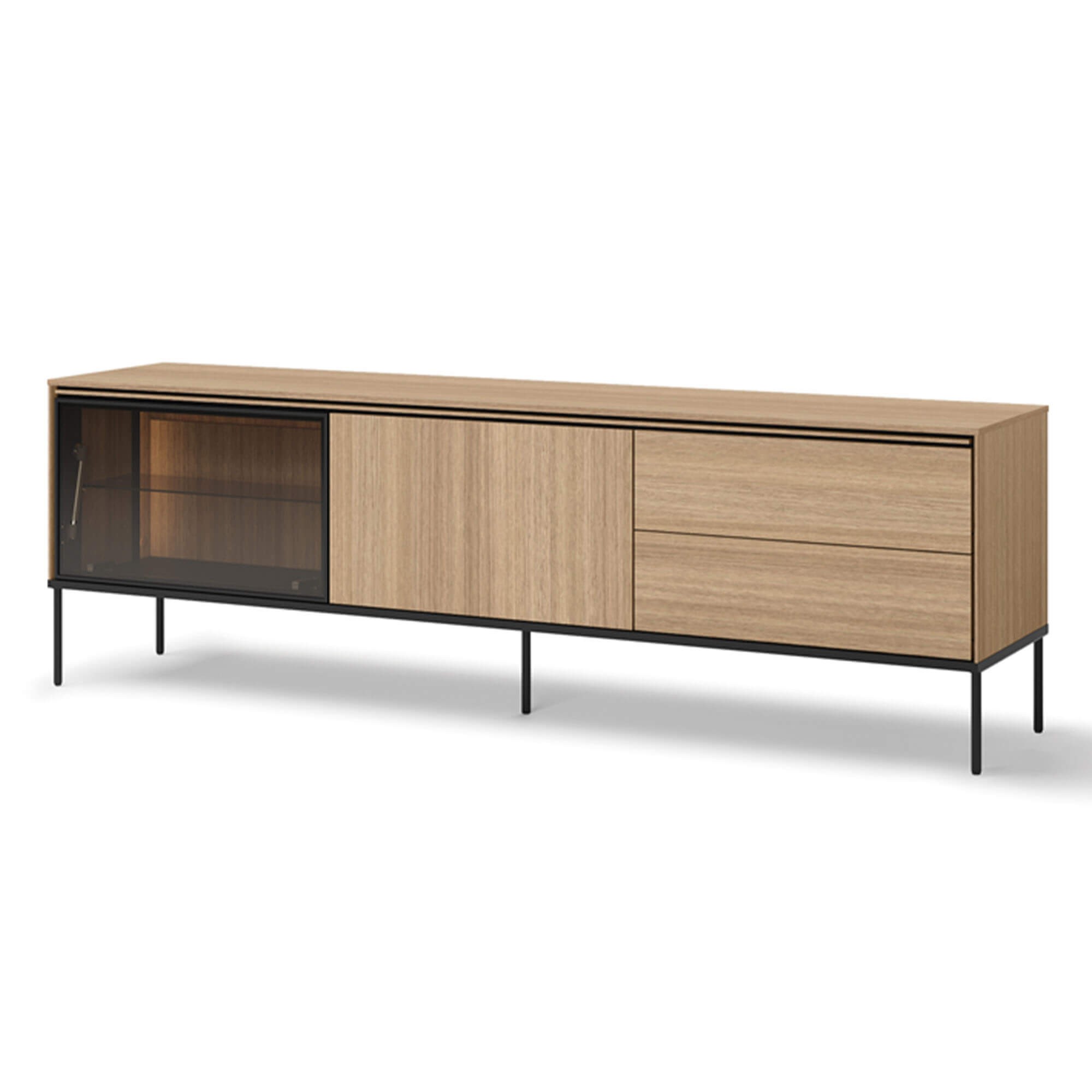 TV skapītis ar apgaismojumu 1d1w2s VISSO VI-08 | Lineārs ozols — изображение 6