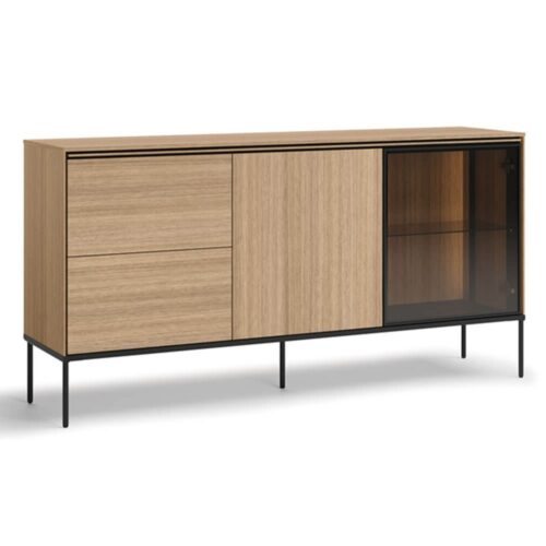 Kumode ar apgaismojumu 1d1w2s VISSO VI-05 | Lineārs ozols