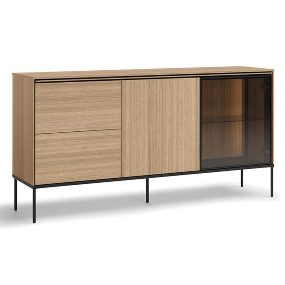 Kumode ar apgaismojumu 1d1w2s VISSO VI-05 | Lineārs ozols