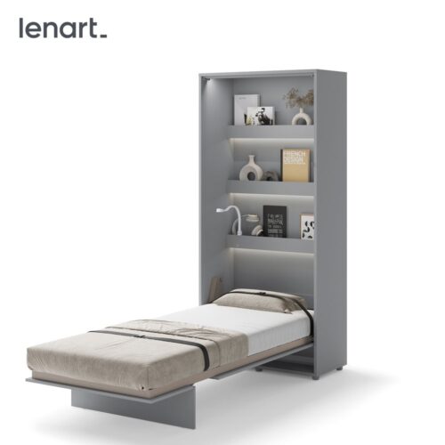 Bed Concept BC-03 – vertikāla pie sienas stiprināma gulta 90 – pelēka