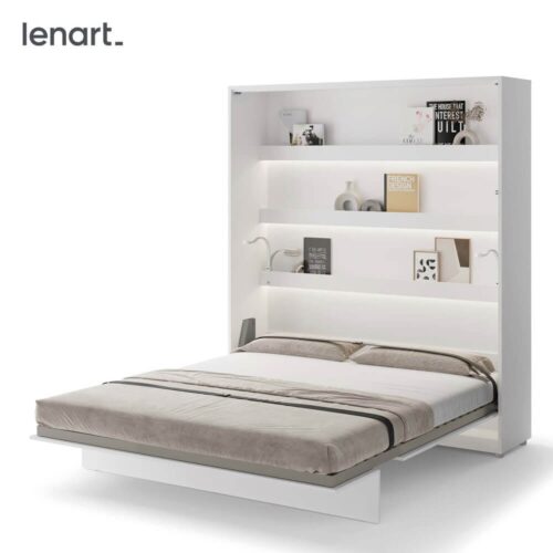 Bed Concept BC-13 – vertikāla pie sienas stiprināma gulta 180 – balta