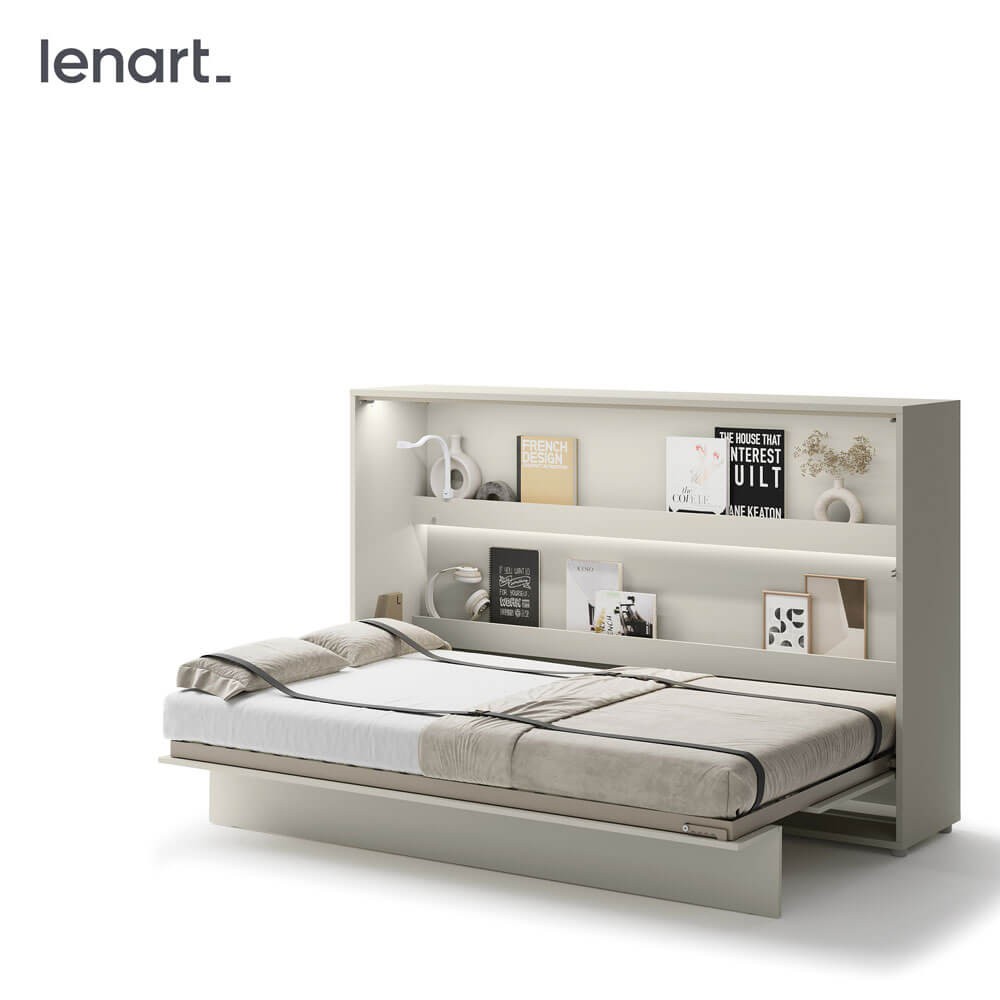 Lenart BED CONCEPT BC-05 - Horizontāla sienas gulta 120 - Kašmirs