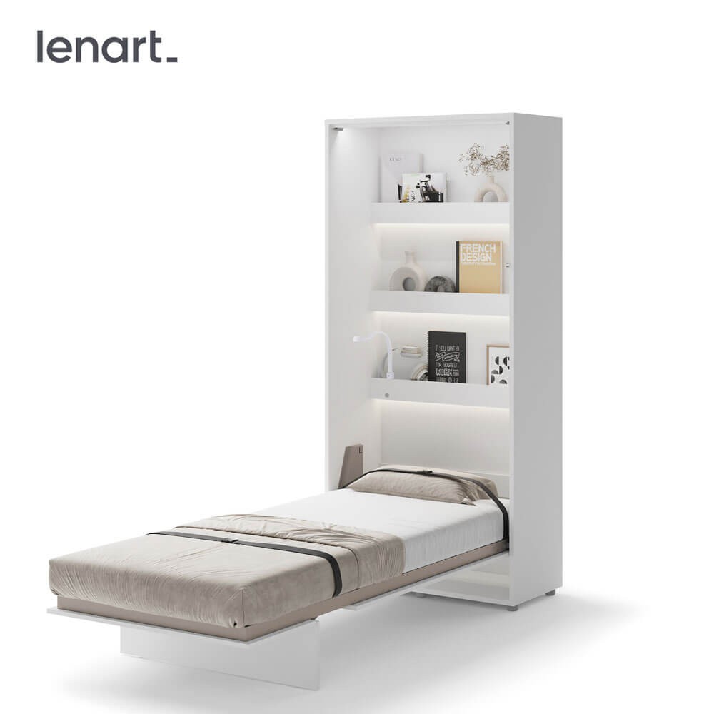 Bed Concept BC-03 - Vertikāla pie sienas stiprināma gulta 90 - Balta