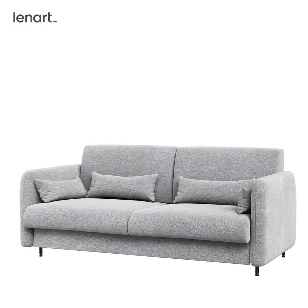 GULTAS KONCEPTS BC-19 - Dīvāns 160 priekš BC-12 - pelēks ART 82626 / balta spīdīga priekšpuse
